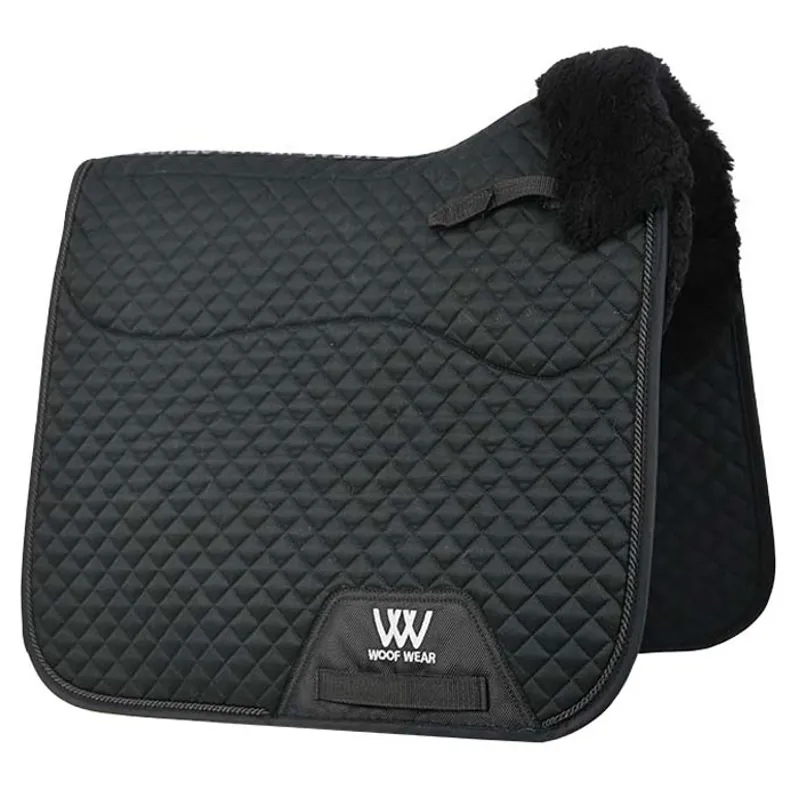 Woof Wear Vision Elegance Sheepskin Dressage Saddlecloth - Black