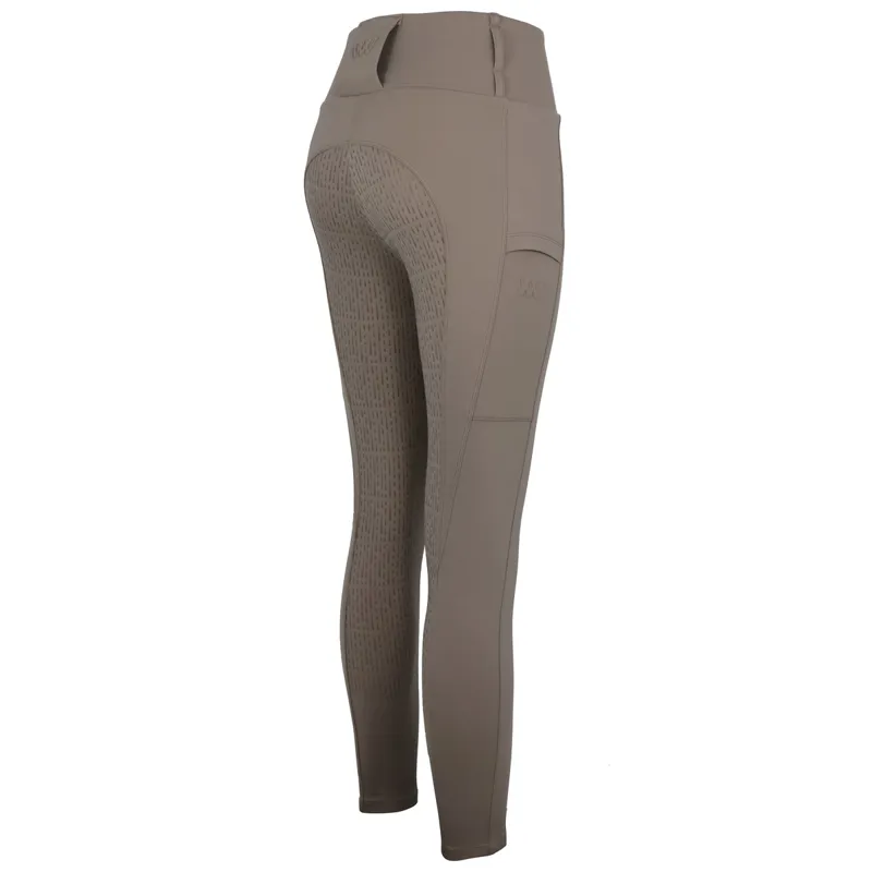 Woof Wear All Season Full Grip Ladies Riding Tights - Stone-1