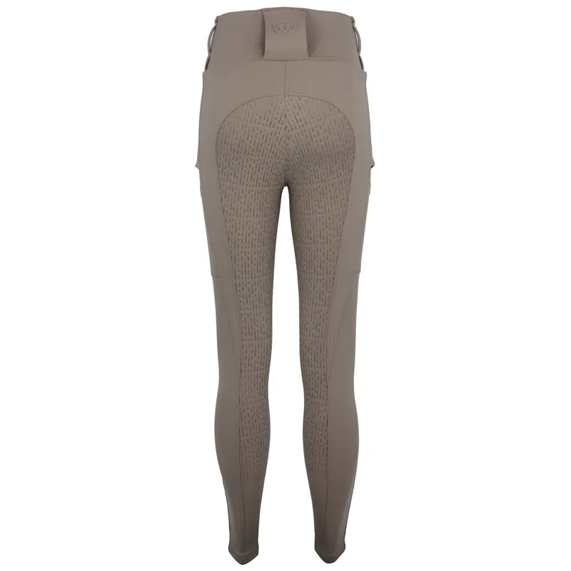 Woof Wear All Season Full Grip Ladies Riding Tights - Stone-3
