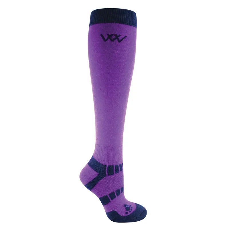Woof Wear Winter Riding Socks 2 Pack Ultra Violet/Navy