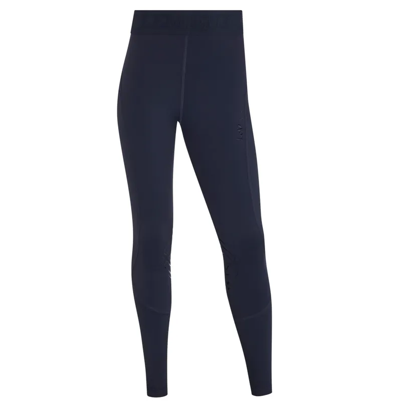 LeMieux Young Rider Lizzie Mesh Knee Grip Junior Riding Tights - Navy-1