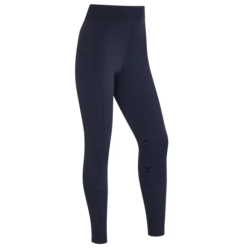 LeMieux Young Rider Lizzie Mesh Knee Grip Junior Riding Tights - Navy