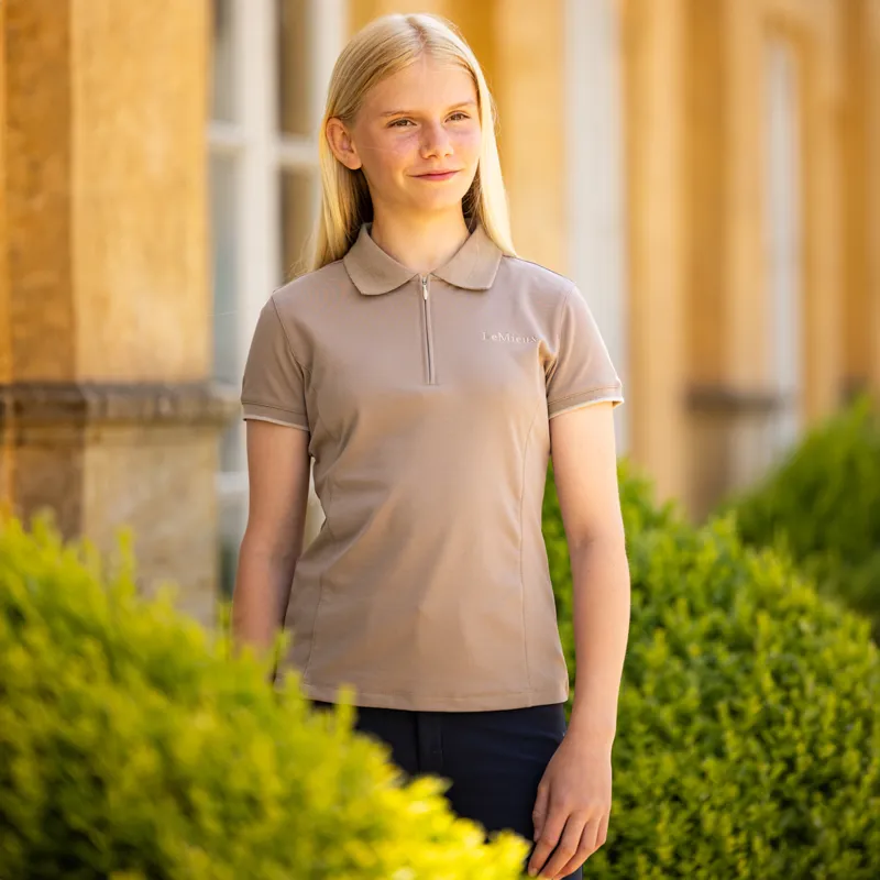 LeMieux Young Rider Junior Polo Shirt - Mink-3