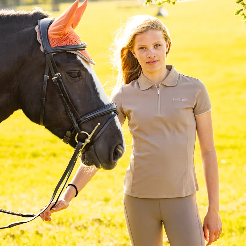 LeMieux Young Rider Junior Polo Shirt - Mink-4