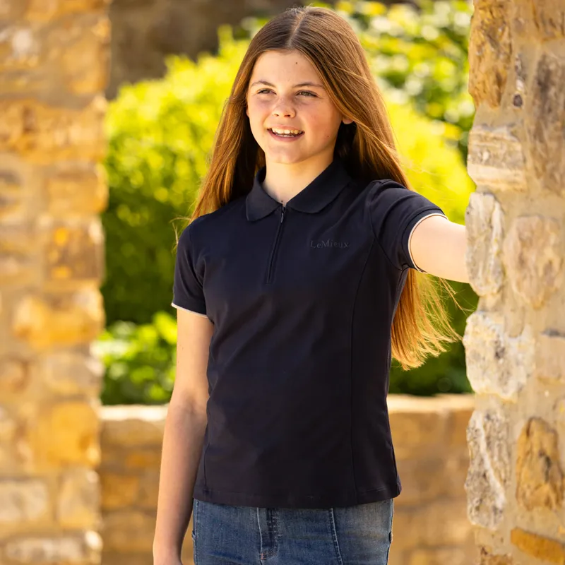 LeMieux Young Rider Junior Polo Shirt - Navy-4