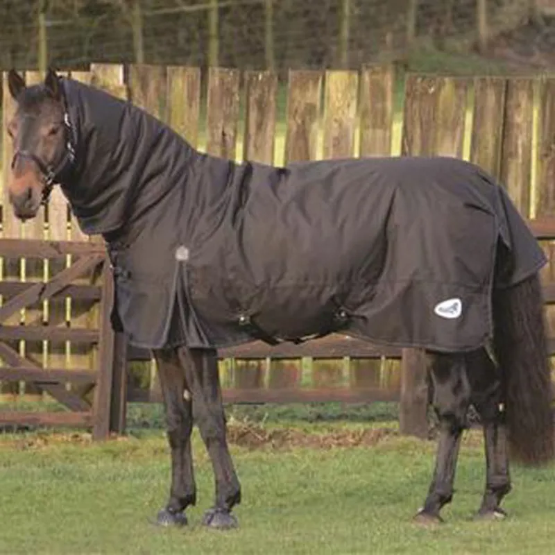 Masta Zing Heavy Fixed Neck Combo Turnout Rug 300g - Black
